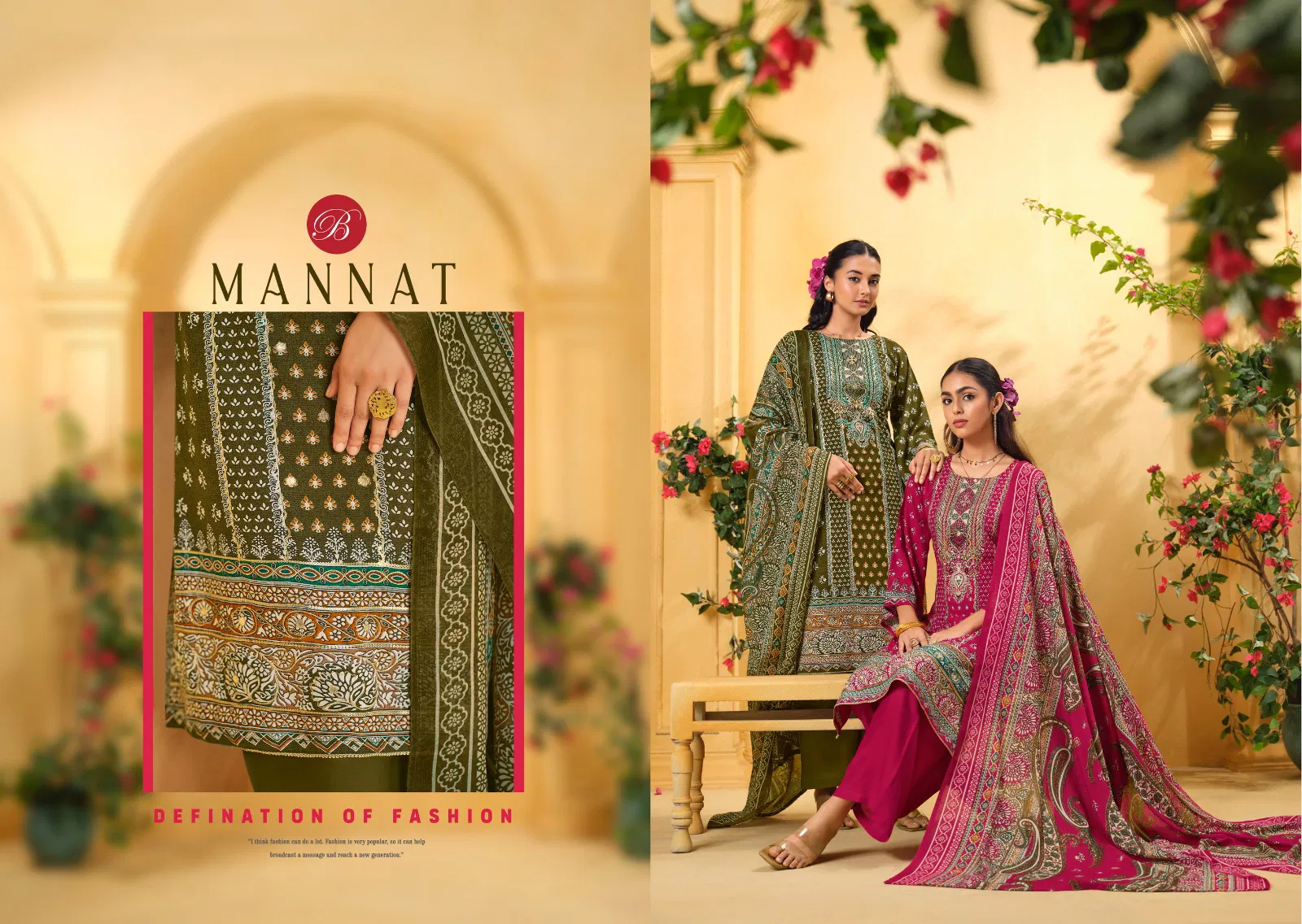 Mannat By Belliza Viscose Rayon Printed Dress Material Suppliers In India